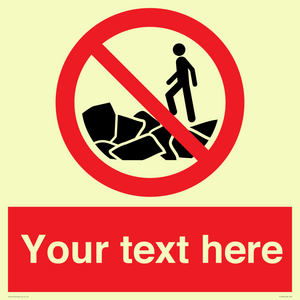 Custom No climbing on rocks